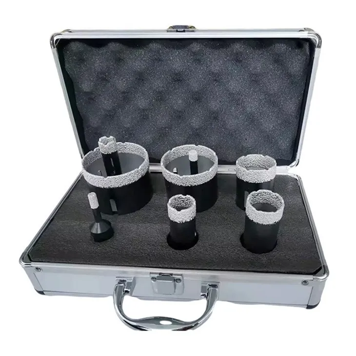 Pob zeb diamond Core Drill Bit Nrog Aluminium Box